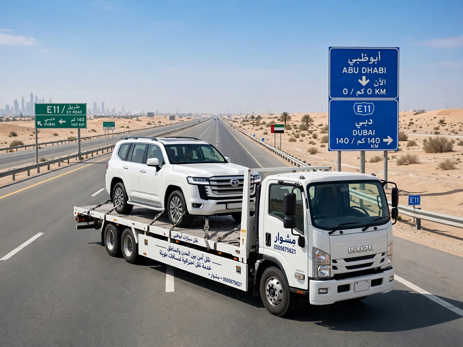 نقل سيارات أبوظبي — خدمة نقل بين المدن 24 ساعة