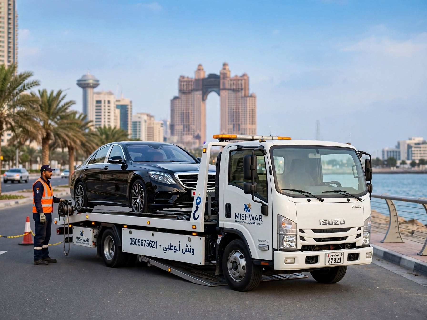 ونش أبوظبي — خدمة سحب سيارات 24 ساعة